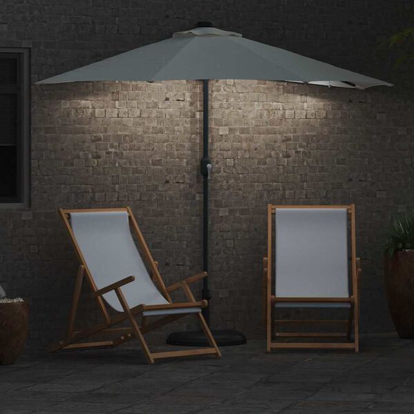 vidaXL Ομπρέλα Κήπου Άμμος 294 x 150 x 223 εκ ύφασμα