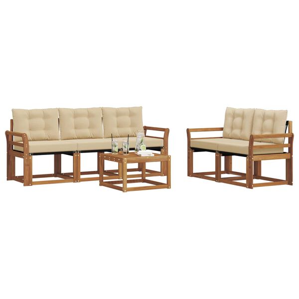 vidaXL &Sigma;&epsilon;&iota;&rho;ά &Kappa;&alpha;&nu;&alpha;&pi;έ &Epsilon;&xi;&omega;&tau;&epsilon;&rho;&iota;&kappa;&omicron;ύ &mu;&epsilon; &mu;&alpha;&xi;&iota;&lambda;ά&rho;&iota; 6 pcs &Phi;&upsilon;&sigma;&iota;&kappa;ό &kappa;&alpha;&iota; &Mu;&pi;&epsilon;&zeta;