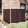 vidaXL Αποθήκη Κήπου Καφέ 195 x 198 x 159 εκ. από Γαλβανισμένο Ατσάλι