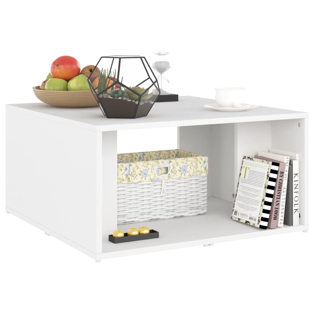 vidaXL Τραπεζάκια Σαλονιού 4 τεμ. Λευκά 33 x 33 x 33 εκ. Επεξ. Ξύλο