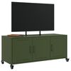 vidaXL Έπιπλο Τηλεόρασης Πράσινο Λαδί 100,5x39x43,5 εκ. από Ατσάλι