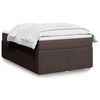 vidaXL Κρεβάτι Boxspring με Στρώμα Σκούρο Καφέ 120x190 εκ Υφασμάτινο
