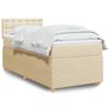 vidaXL Κρεβάτι Boxspring με Στρώμα Κρεμ 80 x 200 εκ. Υφασμάτινο