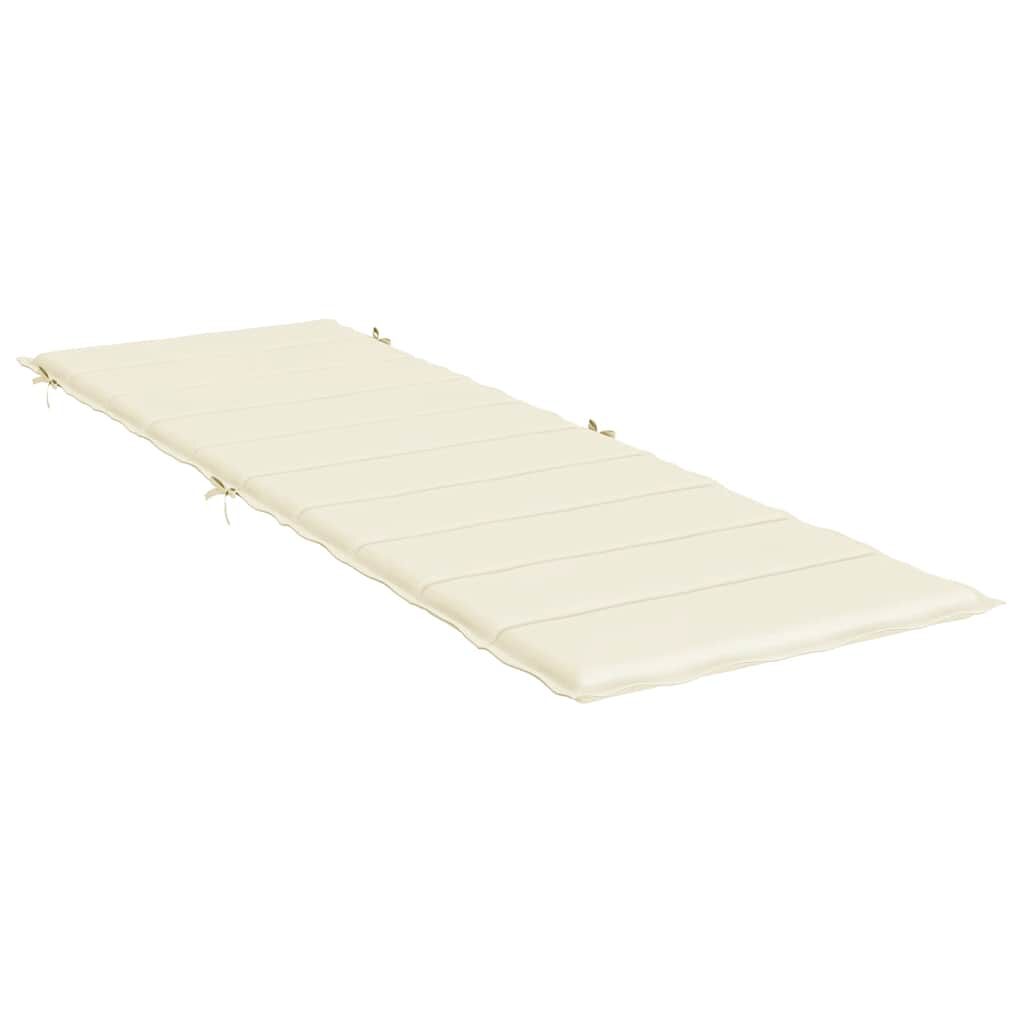 vidaXL Μαξιλάρι Ξαπλώστρας Κρεμ 186 x 58 x 3 εκ. από Ύφασμα Oxford