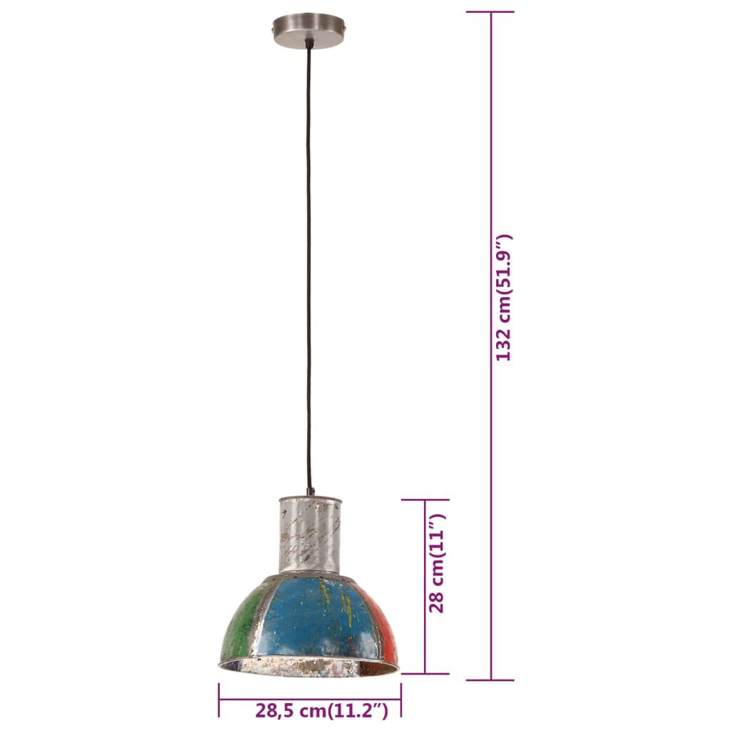 vidaXL Φωτιστικό Industrial Στρογγυλό 25 W Πολύχρωμο 28,5 εκ. Ε27