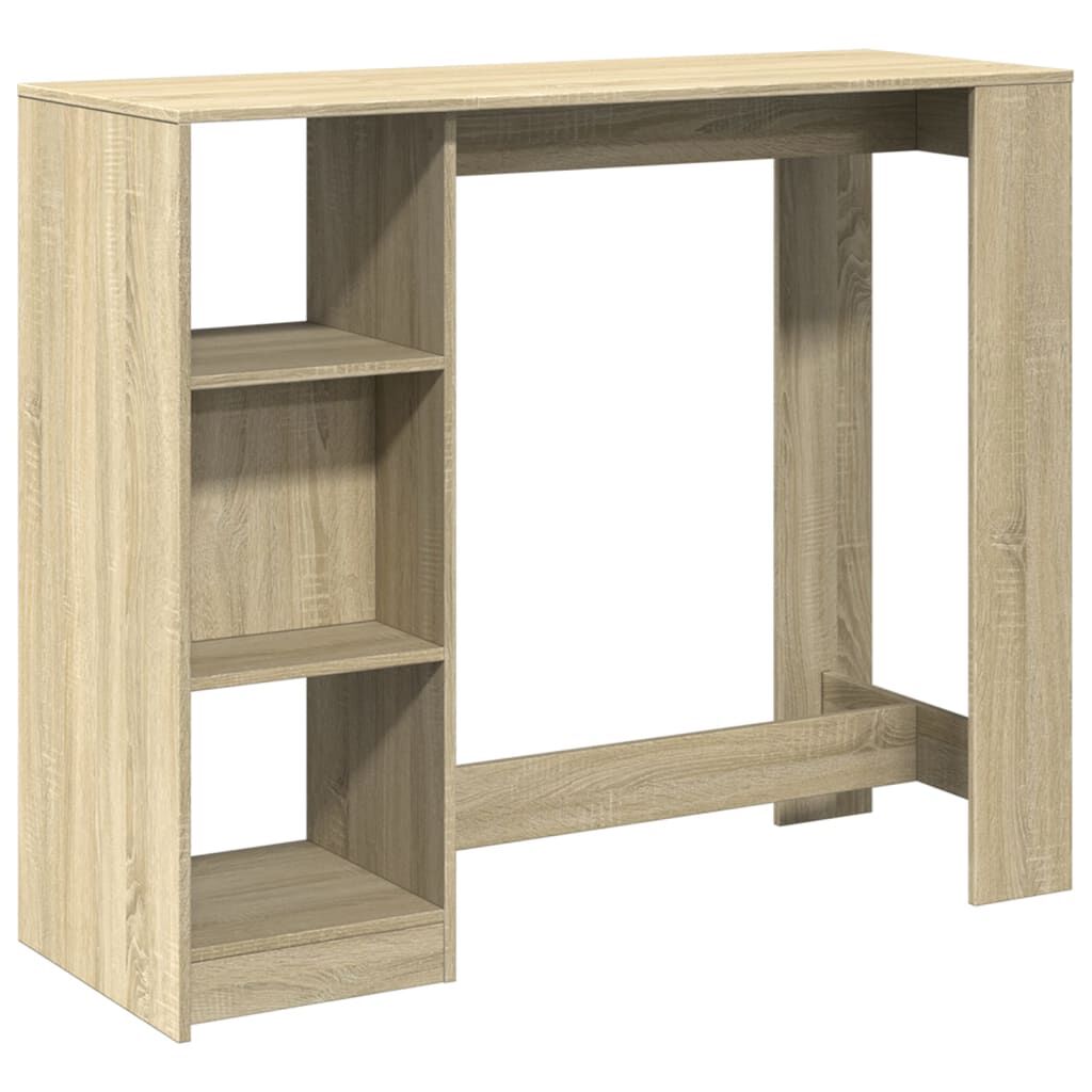 vidaXL Τραπέζι Κονσόλα με Ράφι Sonoma Δρυς 124x46x103,5 εκ Επεξ. Ξύλο
