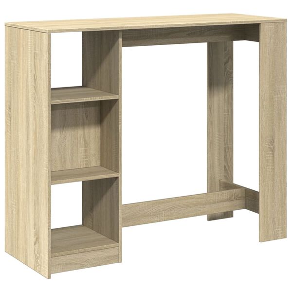 vidaXL Τραπέζι Κονσόλα με Ράφι Sonoma Δρυς 124x46x103,5 εκ Επεξ. Ξύλο
