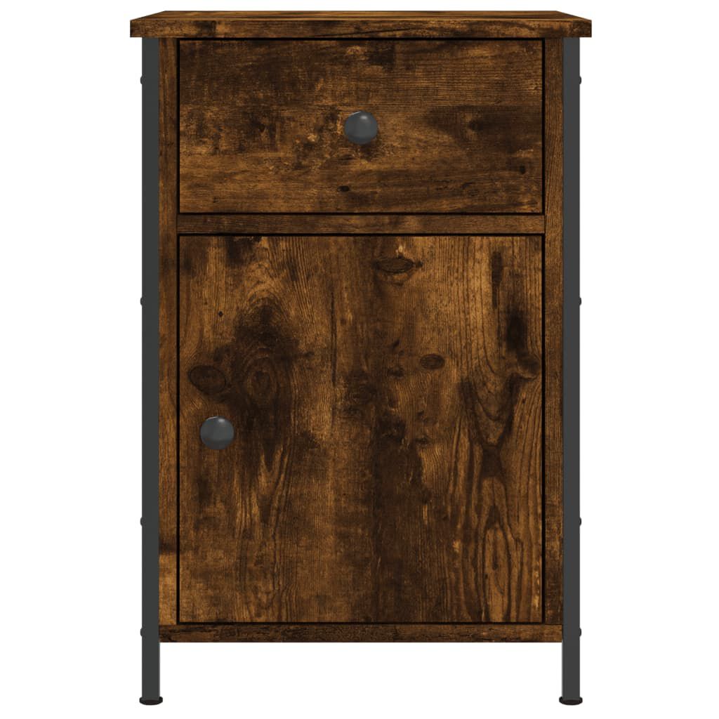 vidaXL Κομοδίνα 2 τεμ. Καπνιστή Δρυς 40x42x60 εκ. από Επεξεργ. Ξύλο