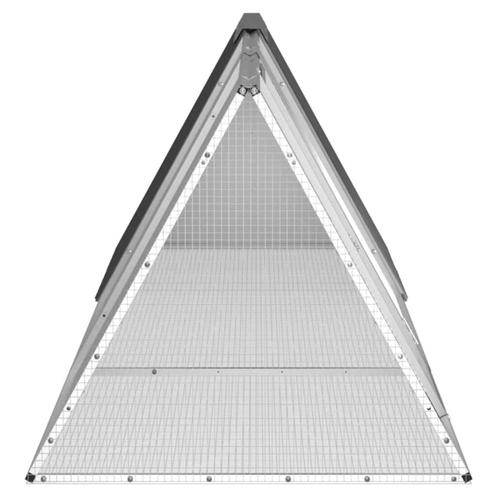 vidaXL Κλουβί Κουνελιών Ανθρακί 302,5x80,5x71 εκ Γαλβανισμένος Χάλυβας