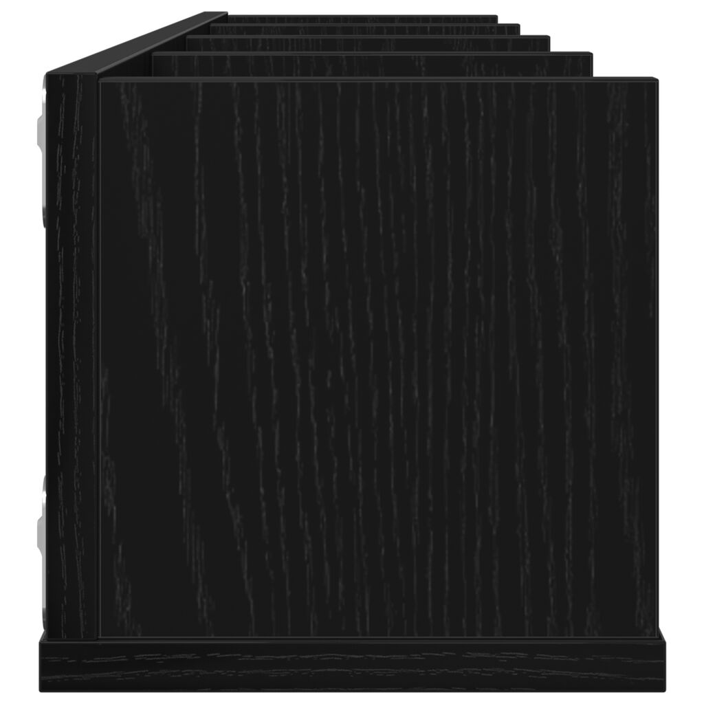 vidaXL Ράφι Τοίχου CD Μαύρος Δρυς 100x18x18 εκ Επεξεργασμένο Ξύλο