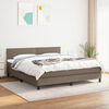 vidaXL &Kappa;&rho;&epsilon;&beta;ά&tau;&iota; Boxspring &mu;&epsilon; &Sigma;&tau;&rho;ώ&mu;&alpha; Taupe 180x200 &epsilon;&kappa;. &Upsilon;&phi;&alpha;&sigma;&mu;ά&tau;&iota;&nu;&omicron;