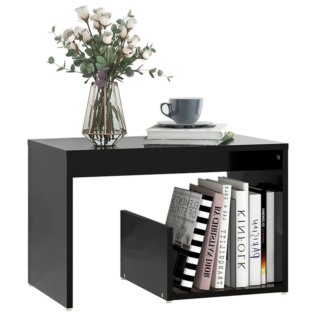 vidaXL Τραπεζάκι Βοηθητικό Μαύρο 59 x 36 x 38 εκ. από Επεξ. Ξύλο