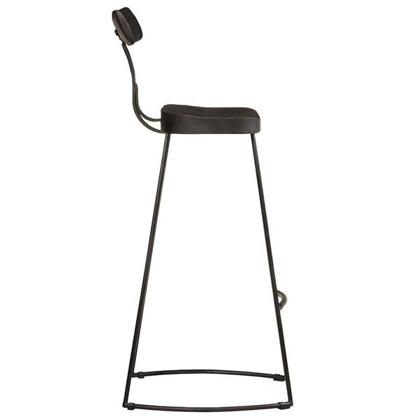 vidaXL Bar Stools 2 τεμάχια Μαύρο 49x43x103 cm Στερεό ξύλο Mango