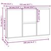 vidaXL Ντουλάπι Καφέ Μελί 111x34x75 εκ. από Μασίφ Ξύλο Πεύκου