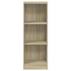 vidaXL Βιβλιοθήκη με 3 Ράφια Sonoma Δρυς 40x24x109 εκ. Επεξεργ. Ξύλο