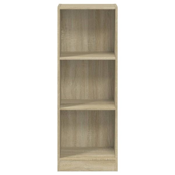 vidaXL Βιβλιοθήκη με 3 Ράφια Sonoma Δρυς 40x24x109 εκ. Επεξεργ. Ξύλο