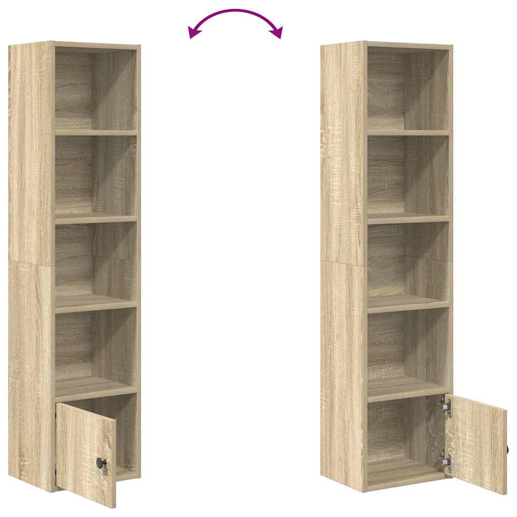vidaXL Βιβλιοθήκη Sonoma Δρυς 31x24x127 εκ. από Επεξεργασμένο Ξύλο