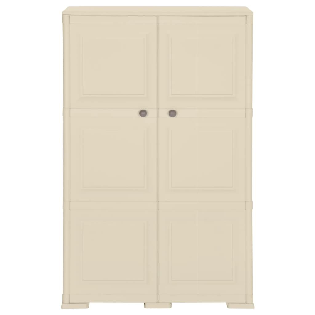 vidaXL Πλαστικό Ντουλάπι Angora Λευκό 79 x 43 x 125εκ. με Σχέδιο Ξύλου