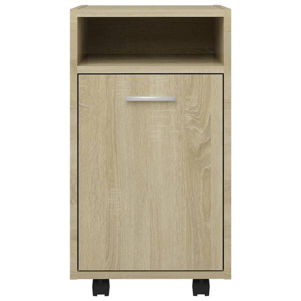 vidaXL Βοηθητ. Ντουλάπι με Τροχούς Sonoma Δρύς 33x38x60 εκ Επεξ. Ξύλο