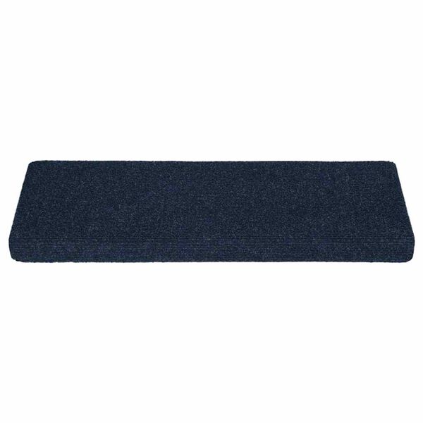 vidaXL Πατάκια Σκαλιών Αυτοκόλλητα 30 τεμ. 65x21x4 εκ. Μπλε Ναυτικό με Ορθογώνια Άκρη
