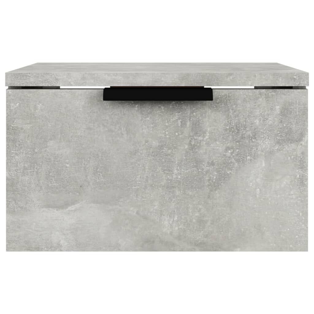 vidaXL Κομοδίνο Επιτοίχιο Γκρι Σκυροδέματος 34x30x20 εκ.