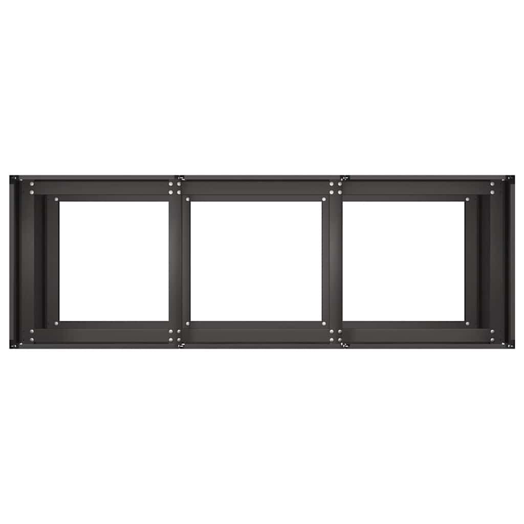 vidaXL Ζαρντινιέρα Μαύρη 120x40x80 εκ. από Χάλυβα Ψυχρής Έλασης