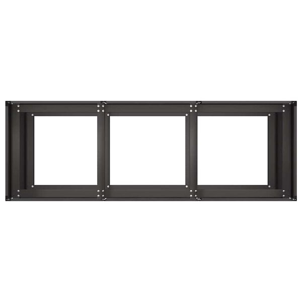 vidaXL Ζαρντινιέρα Μαύρη 120x40x80 εκ. από Χάλυβα Ψυχρής Έλασης