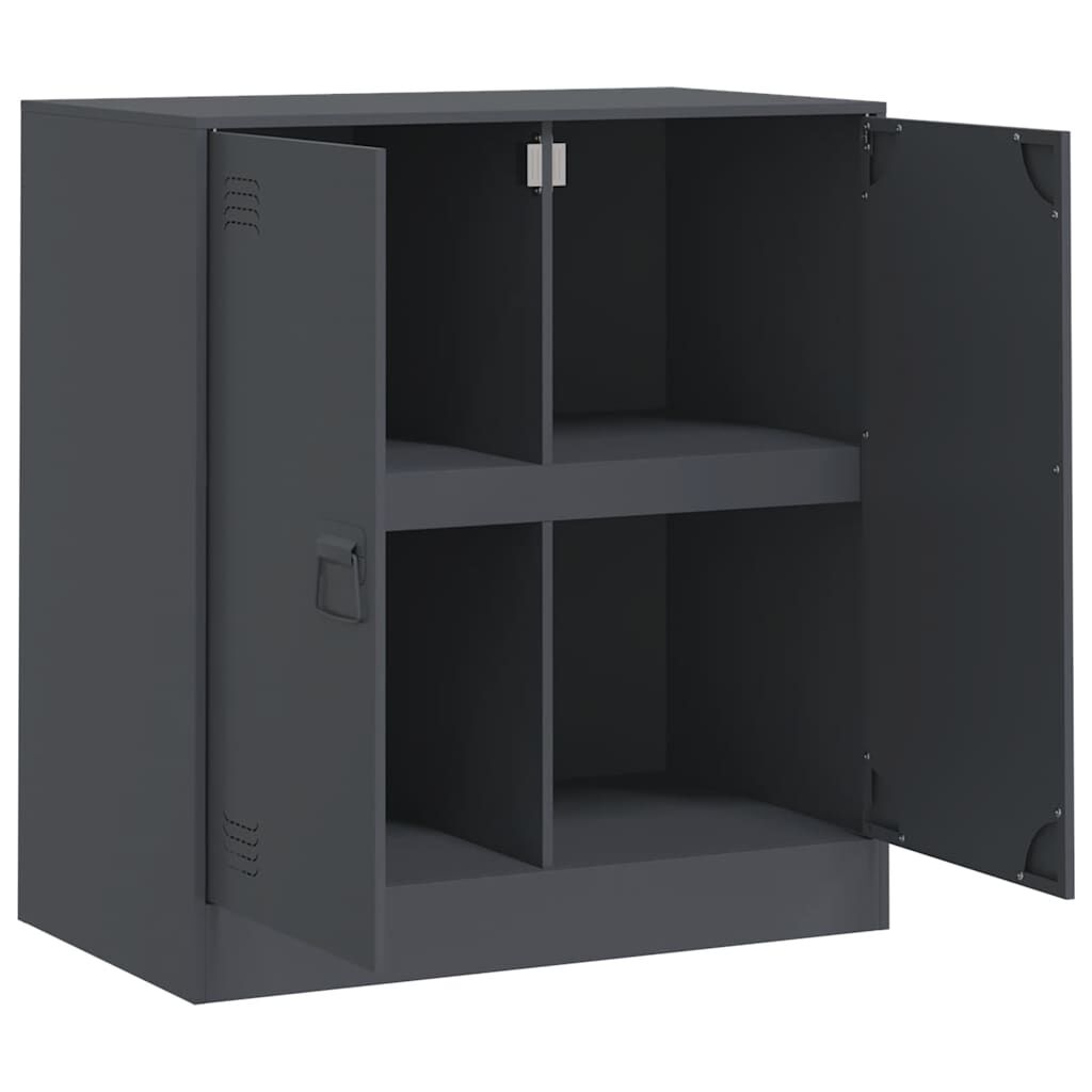 vidaXL Μπουφές Ανθρακί 67x39x73 εκ. από Ατσάλι