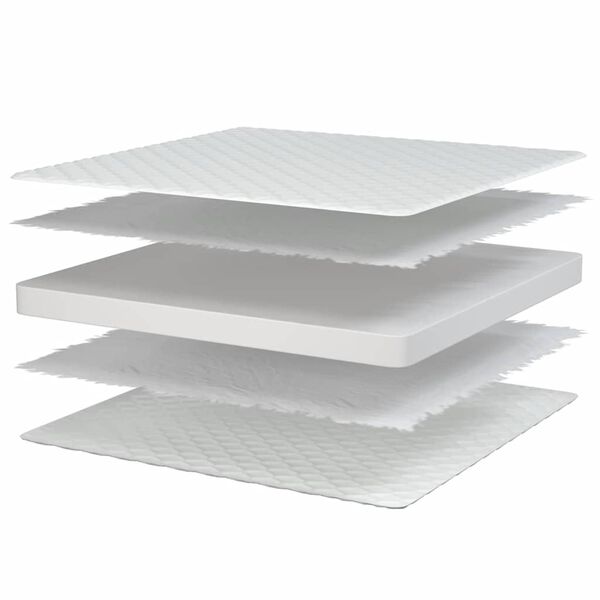 vidaXL Στρώμα με Αφρό Μνήμης Λευκό 200x200x17 εκ. μαλακό
