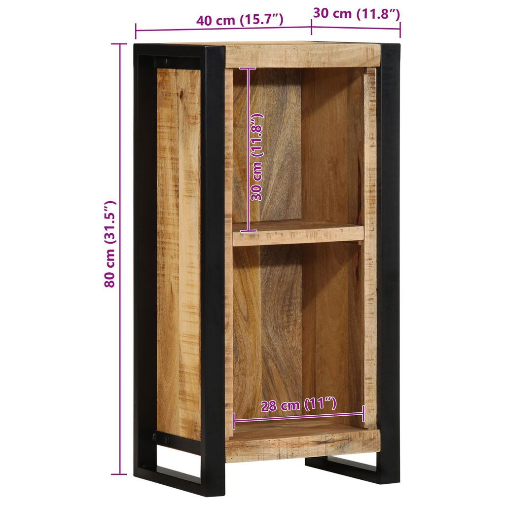 vidaXL Κομοδίνο 40x30x80 εκ. Μασίφ ξύλο μάνγκο