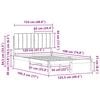 vidaXL Σκελετός Κρεβατιού με Επενδεδυμένο Κεφαλάρι Taupe 120 x 190 cm