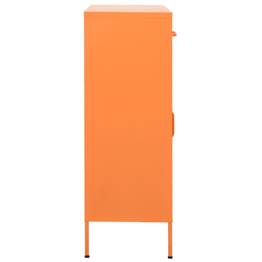 vidaXL Ντουλάπι Αποθήκευσης Πορτοκαλί 80 x 35 x 101,5 εκ. Ατσάλινο