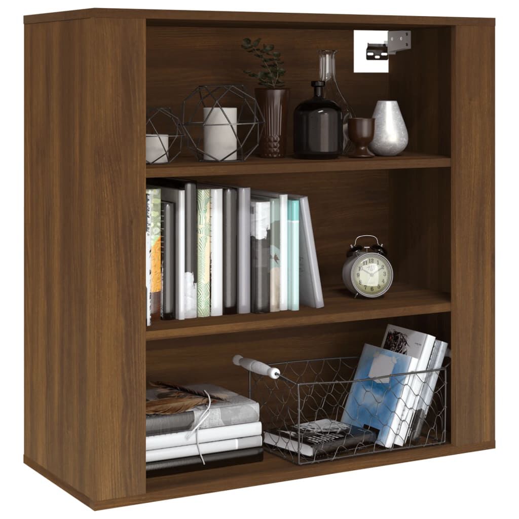 vidaXL Ντουλάπι Τοίχου Καφέ Δρυς 80x33x80 εκ. Επεξεργασμένο Ξύλο