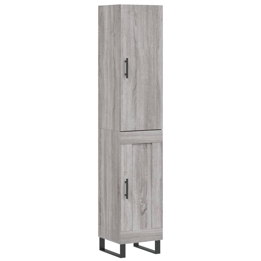 vidaXL Μπουφές Sonoma Γκρι 34,5 x 34 x 180 εκ. από Επεξεργασμένο Ξύλο
