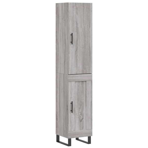 vidaXL Μπουφές Sonoma Γκρι 34,5 x 34 x 180 εκ. από Επεξεργασμένο Ξύλο