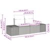 vidaXL Σετ Καναπέ Κήπου με μαξιλάρι 11 pcs Μαύρο 100 x 100 x 71 cm