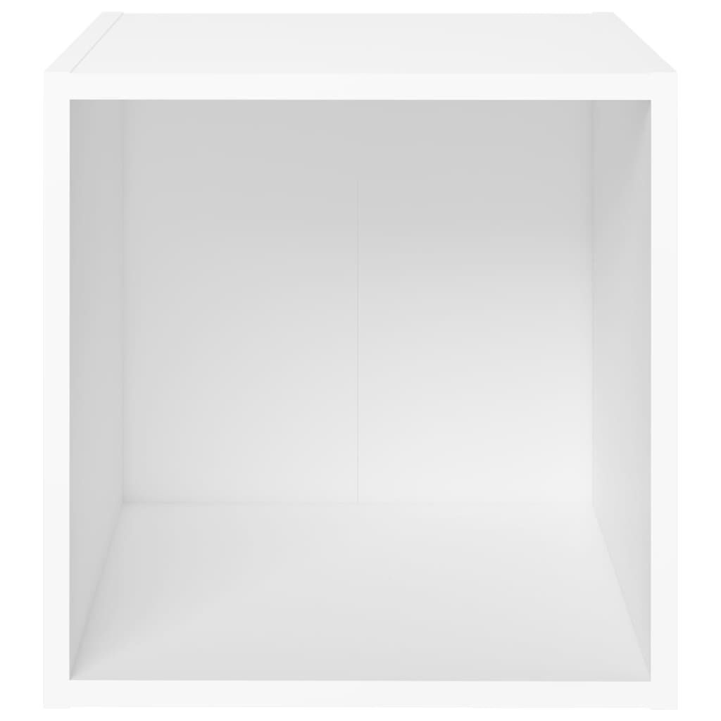 vidaXL Έπιπλα Τηλεόρασης 2 τεμ. Λευκά 37 x 35 x 37 εκ. από Επεξ. Ξύλο
