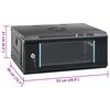 vidaXL Καμπίνα Δικτύου Επιτοίχια 4U 19'' IP20 53x40x21 εκ.