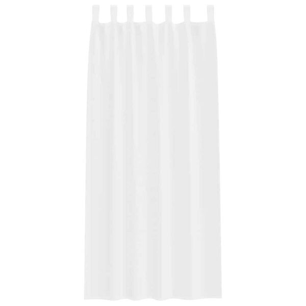 vidaXL Κουρτίνες με κουρτίνες 2 pcs Λευκό Πολυεστέρας