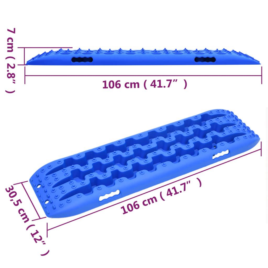 vidaXL Σανίδες Πρόσφυσης 2 τεμ. Μπλε 106 x 30,5 x 7 εκ. από Νάιλον