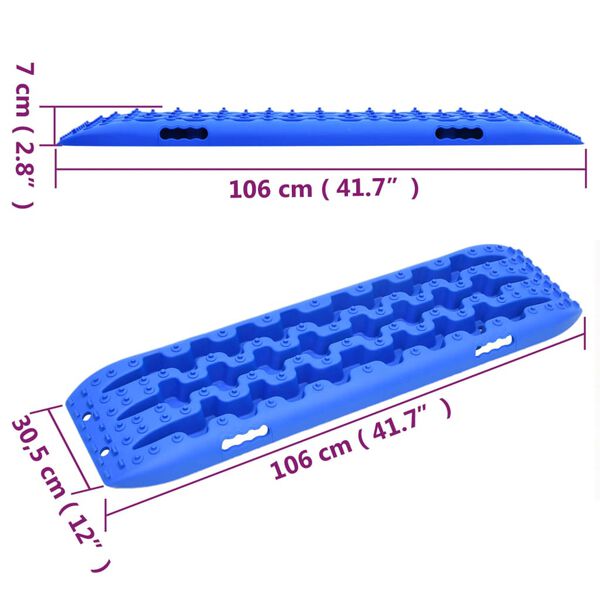 vidaXL Σανίδες Πρόσφυσης 2 τεμ. Μπλε 106 x 30,5 x 7 εκ. από Νάιλον