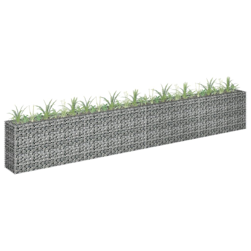 vidaXL Συρματοκιβώτιο-Γλάστρα Υπερυψωμένη 360x30x60 εκ. Γαλβ. Χάλυβας