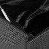 vidaXL κουτί αποθήκευσης κήπου με ρόδες μαύρο 110x55x73 cm