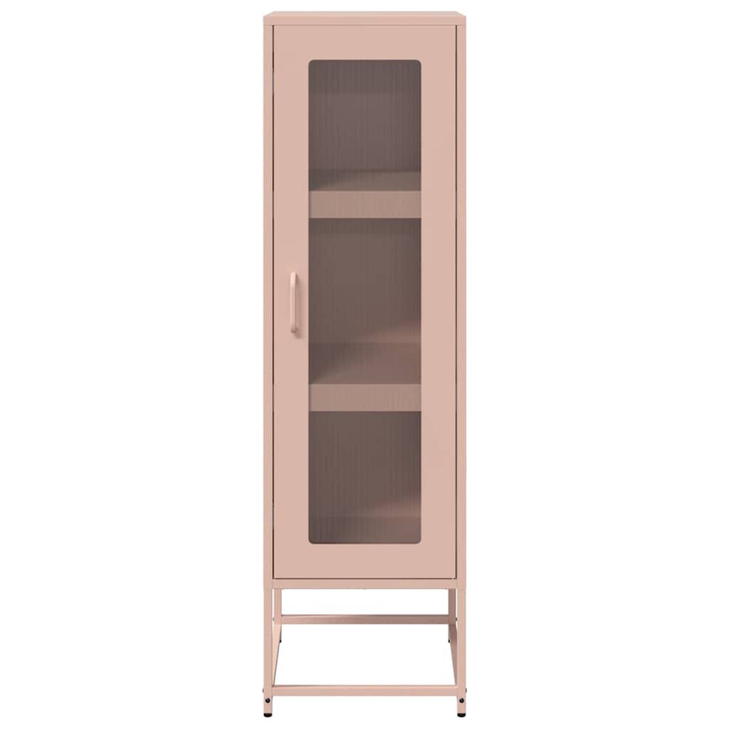 vidaXL Highboard Ροζ 36x39x123 cm Ατσάλι ψυχρής έλασης