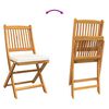 vidaXL Πτυσσόμενη Καρέκλα με μαξιλάρι 8 pcs Λευκό 49 x 57.5 x 92εκ