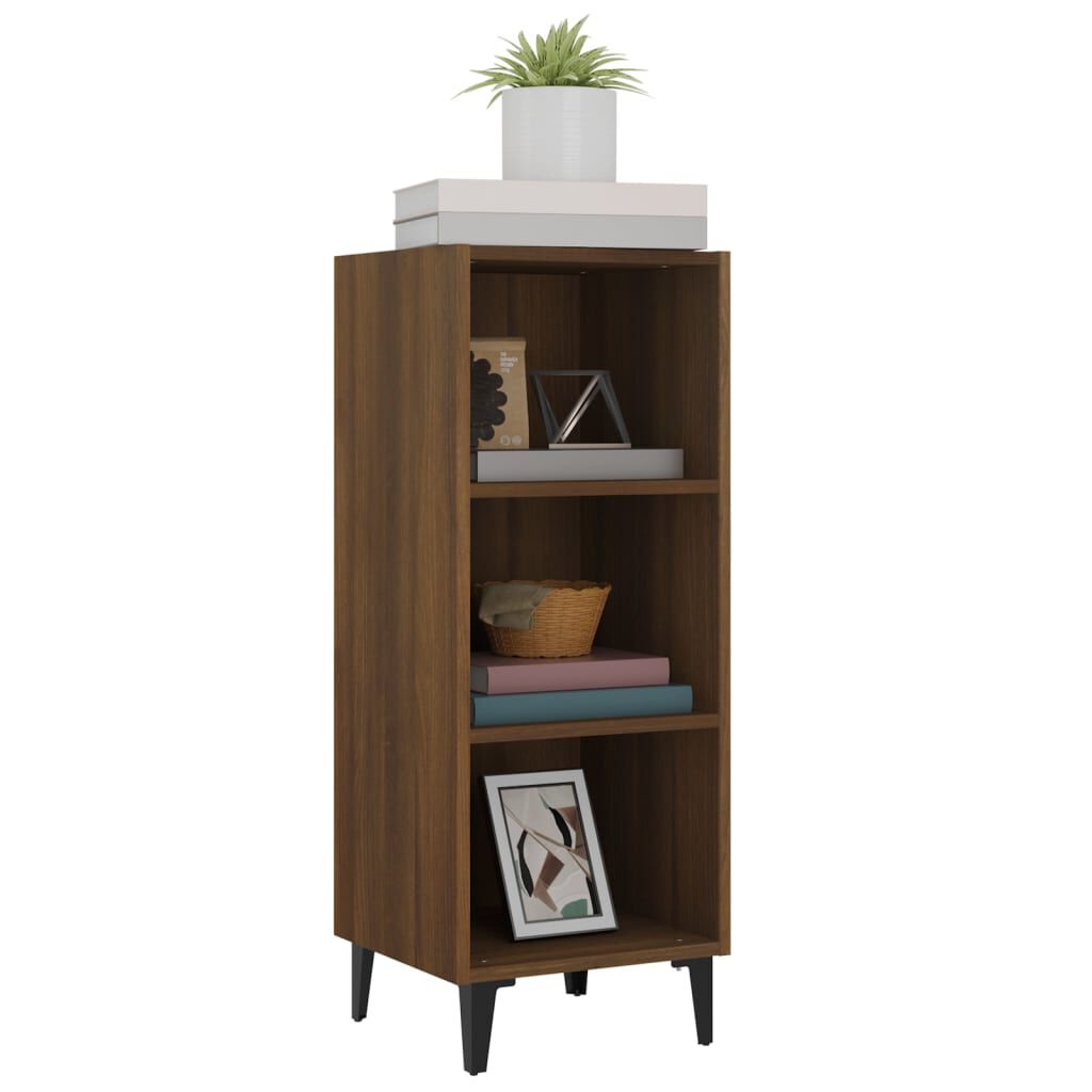 vidaXL Ντουλάπι Καφέ Δρυς 34,5x32,5x90 εκ. Επεξεργασμένο Ξύλο