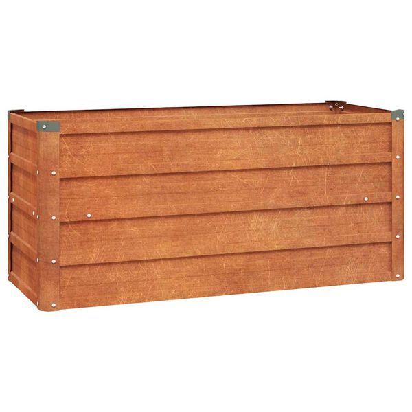 vidaXL Ζαρντινιέρα Σκουριασμένο 100x40x45 εκ. Ατσάλι Σκληρυθέν Αέρα