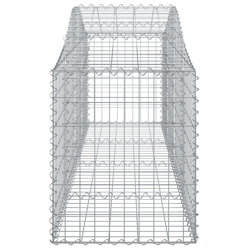 vidaXL Συρματοκιβώτια Τοξωτά 6 τεμ. 200x50x60/80 εκ. Γαλβαν. Ατσάλι