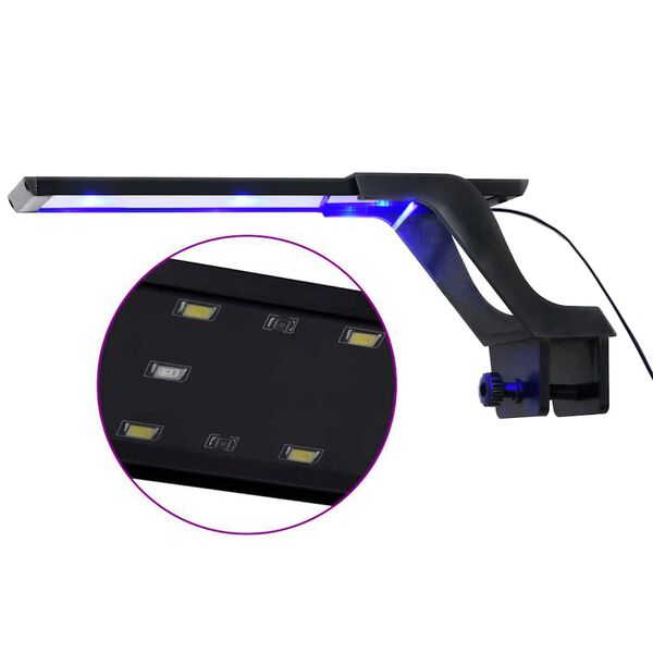 vidaXL Φωτιστικό Ενυδρείου LED με Σφιγκτήρα Μπλε/Λευκό 25-45 εκ.