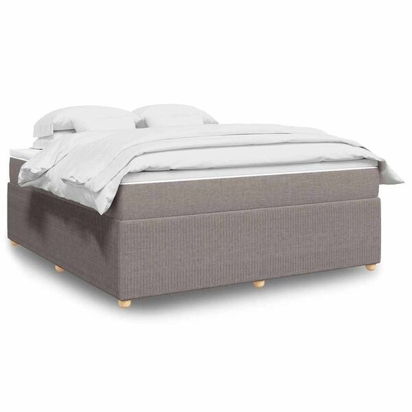 vidaXL &Kappa;&rho;&epsilon;&beta;ά&tau;&iota; Boxspring &mu;&epsilon; &Sigma;&tau;&rho;ώ&mu;&alpha; Taupe 180x200 &epsilon;&kappa;. &Upsilon;&phi;&alpha;&sigma;&mu;ά&tau;&iota;&nu;&omicron;